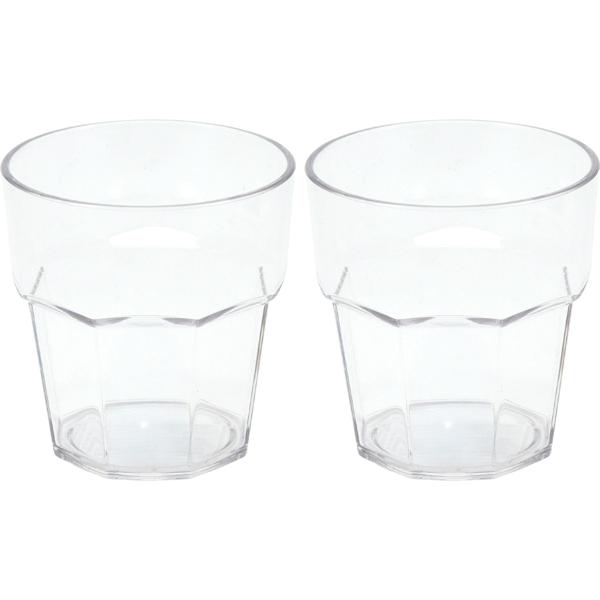 2er-Set Bruchsichere Trinkgläser aus Kunststoff, 275 ml, Ideal für Gartenpartys, Camping & mehr, wiederverwendbar, leicht & spülmaschinenfest