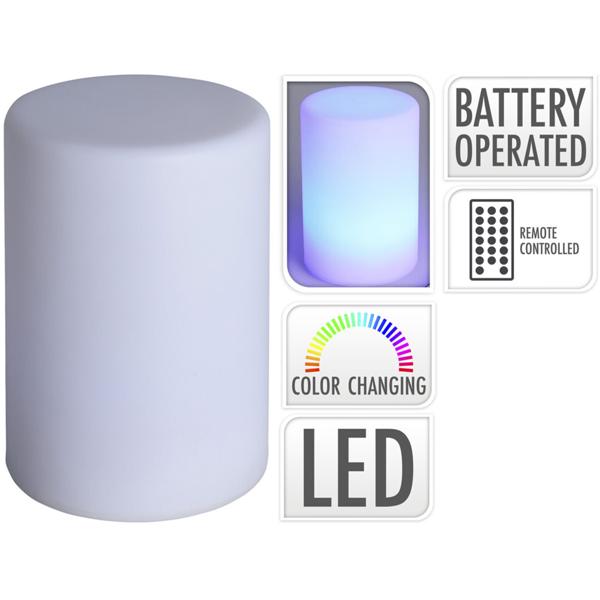 Kabellose LED Tischlampe mit Farbsteuerung & Fernbedienung: Batteriebetrieb, ideal als Nachtlicht, Akzentlicht oder Campinglampe