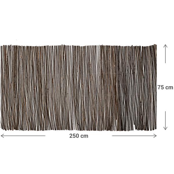 Rustikale Weidenmatte, 75x250cm: Sichtschutz, Windschutz, Beeteinfassung – natürlich, zeitlos, elegant