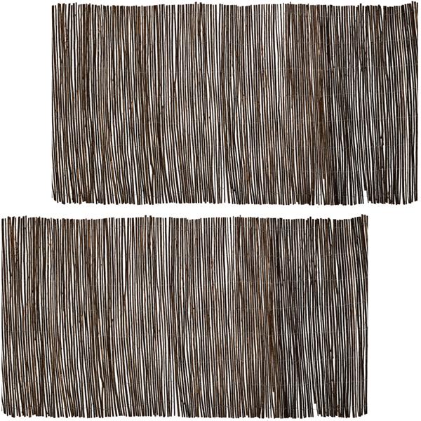 2er-Set Vielseitige Weidenmatte, 75x250cm: Sichtschutz, Windschutz, Beeteinfassung – ökologisch und dekorativ