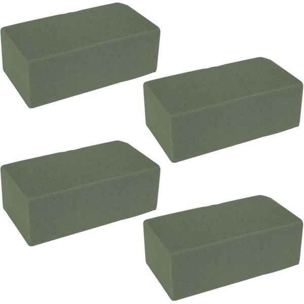 4er-Set Hochwertiger Blumensteckschaum, 20 x 10 x 7 cm, Ideal für Blumenarrangements & Gestecke, Hält Blumen lange frisch & bietet sicheren Halt
