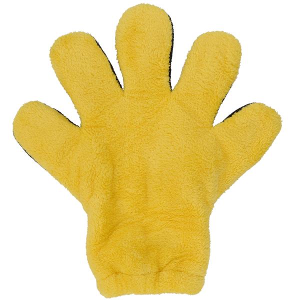 Auto Wasch- & Polier-Handschuh Mikrofaser - Zweiseitig für Aussen- & Innenreinigung - Effektive Autopflege & Glanz – 29x12cm