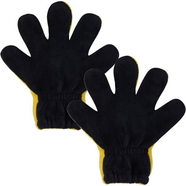 2er-Set Auto Wasch- & Polierhandschuh zweiseitig - Ultraweiche Mikrofaser für Nass- & Trockenreinigung - 29x12 cm Autopflege-Handschuh