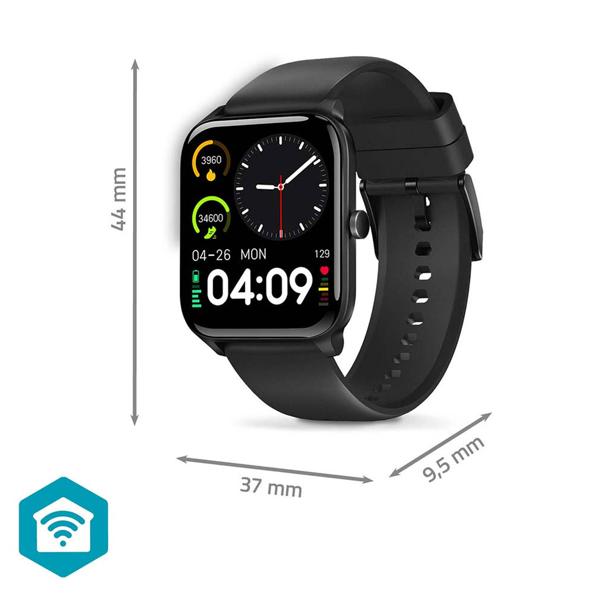 Profi Fitness SmartWatch Bluetooth, multicolor Touch Display, schwarz, Fitnesstracker m. 20 Sportmodi, Schlafüberwachung, Herzfrequenz, Taschenlampe