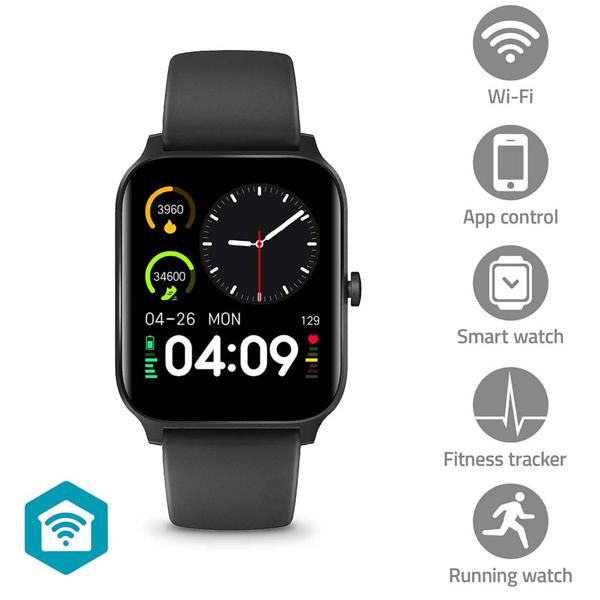 Profi Fitness SmartWatch Bluetooth, multicolor Touch Display, schwarz, Fitnesstracker m. 20 Sportmodi, Schlafüberwachung, Herzfrequenz, Taschenlampe