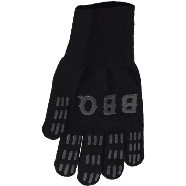 Grillhandschuh schwarz - Silikonbeschichtet, hitzebeständig bis 250°C für sicheres Grillen & Kochen - Optimaler Schutz, flexibel & agil