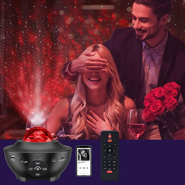 Magischer Laser-Sternenhimmel-Projektor mit Bluetooth Lautsprecher, WIFI, Sprachsteuerung & App-Steuerung mit Tuya oder SmartLife