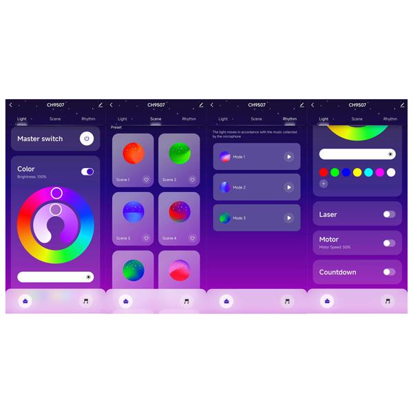 Magischer Laser-Sternenhimmel-Projektor mit Bluetooth Lautsprecher, WIFI, Sprachsteuerung & App-Steuerung mit Tuya oder SmartLife