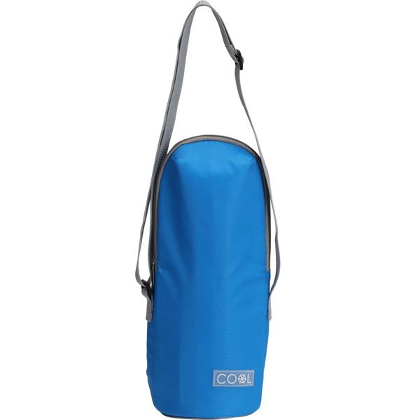 Kompakte Kühltasche für 1,5 Liter Flasche mit Schultergurt, blau: isoliert & leicht zu transportieren, ideal für Arbeit, Picknick & unterwegs