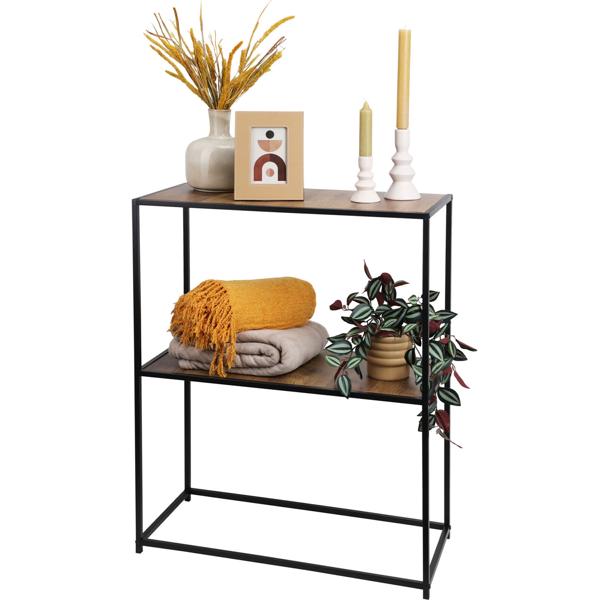  Stilvolles Mehrzweck Regal (70 x 85 x 30 cm) mit 2 Ablagen: Optimal für Küche, Flur & Schlafzimmer, stabil, leicht aufzubauen & schafft zusätzlichen Stauraum