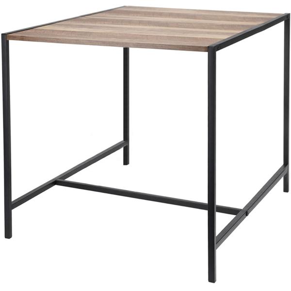 Beistelltisch Quadratisch Holzoptik - schwarz, 49 x 49 x 49cm - moderner Tisch, Seitentisch, Wohnzimmertisch - elegantes Design für jede Einrichtung