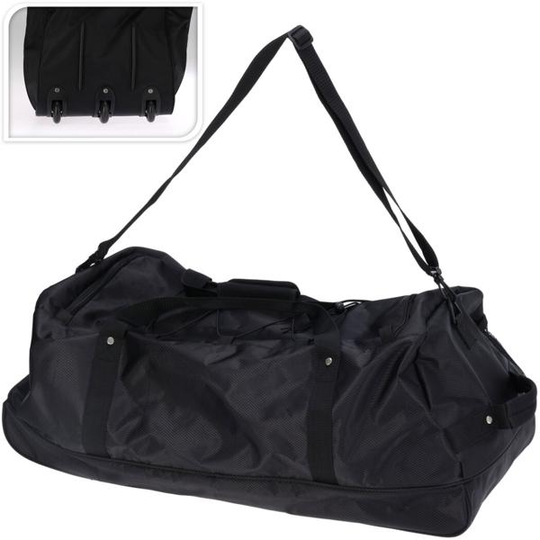 Grosse 110L Reisetasche mit Rollen, schwarz: Bequemer Transport für lange Reisen, leichtläufig & abschliessbar, Ihr idealer Reisebegleiter