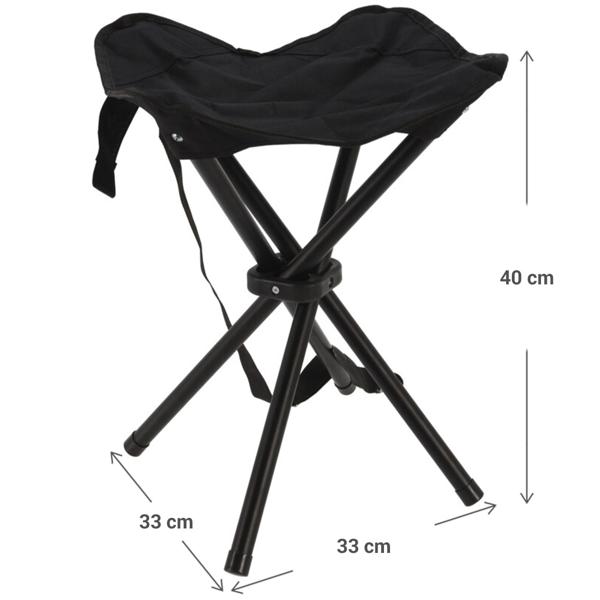 2er-Set Camping-Falthocker mit Tragetasche, 40 cm Sitzhöhe - stabiler Mini-Faltstuhl bis 110 kg belastbar 