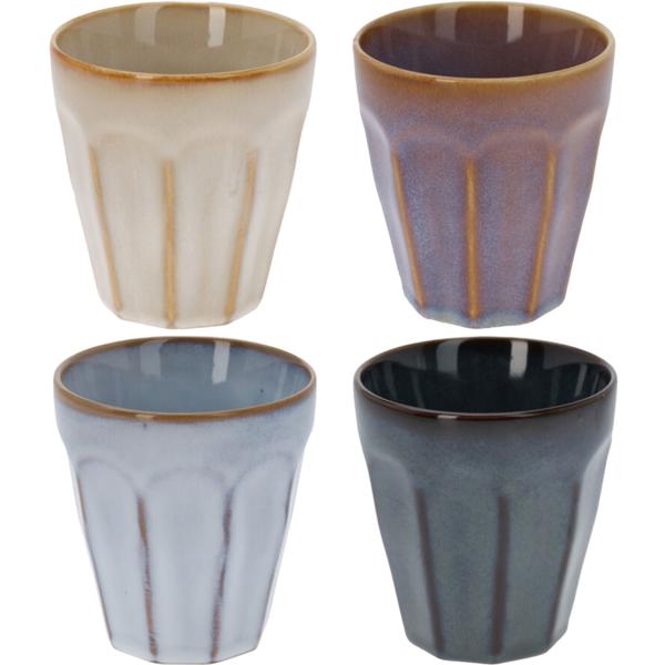 Kaffee Becher, 8er-Set, 250ml, Pastellfarben