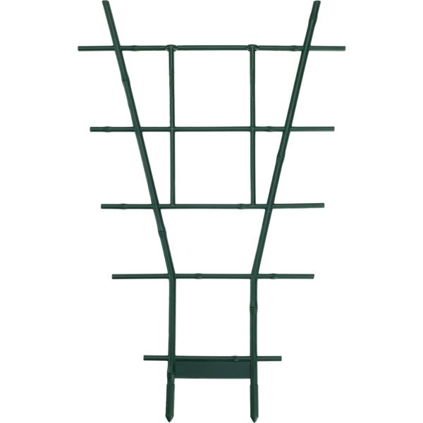 2er-Set Stabiles Fächerspalier Pflanzgitter, grün, 59 x 33 cm, wetterfest, dekorativ & stabil für Kletterpflanzen, Garten & Balkon, langlebig