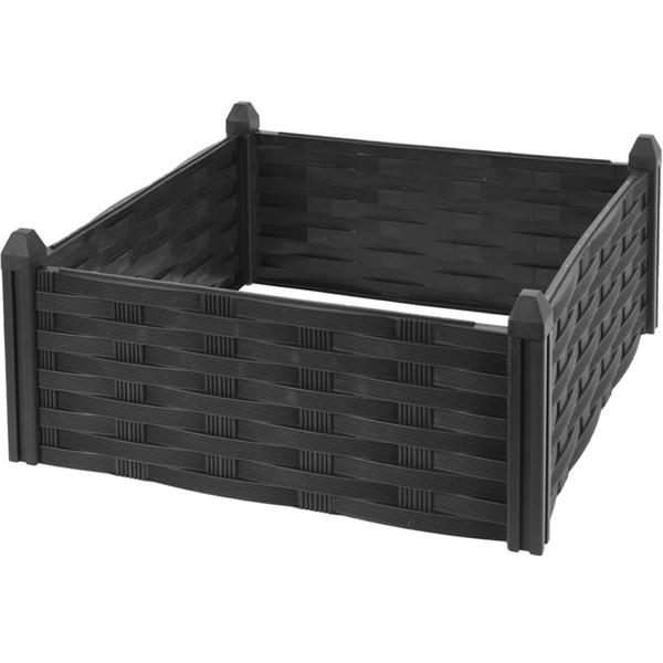 Quadratischer Hochbeet Pflanzrahmen 45x45x18cm: Für Kräuter, Gemüse & Blumen, Wetterfest, robust & vielseitig für Hobbygärtner & Stadtgarten