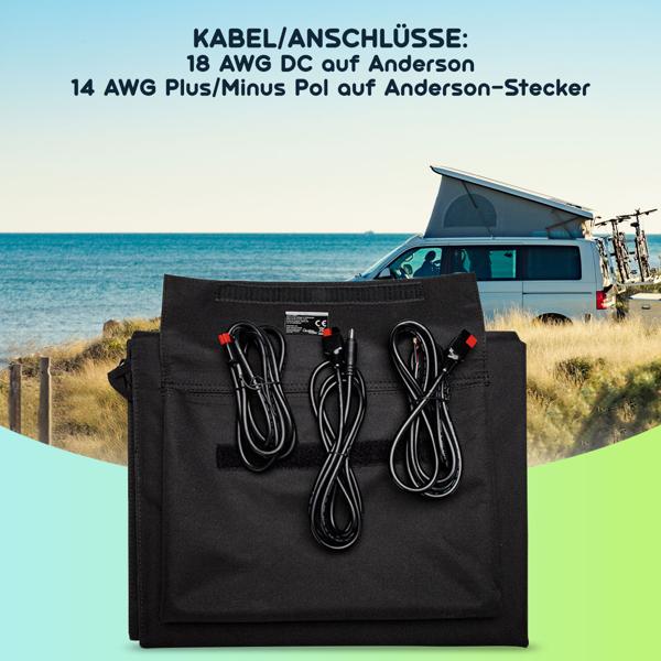 Professionelle tragbare Powerstation & Solar-Generator, 800 Wh, 1000 Watt im Set mit 1 mobilen 110-Watt-Solarpanel