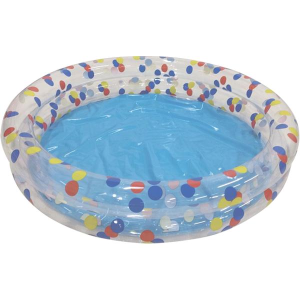 Farbenfrohes Planschbecken Ø 150cm - Robustes PVC-Kinderpool für Garten & Balkon - Schnell aufblasbar, platzsparend, ideal für Kinder & Haustiere