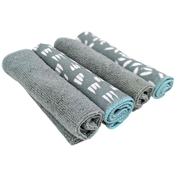 Mikrofaser-Reinigungstücher, 4-tlg., fusselfrei, 30 x 30 cm, Multifunktional für Küche, Bad, Auto, Fenster