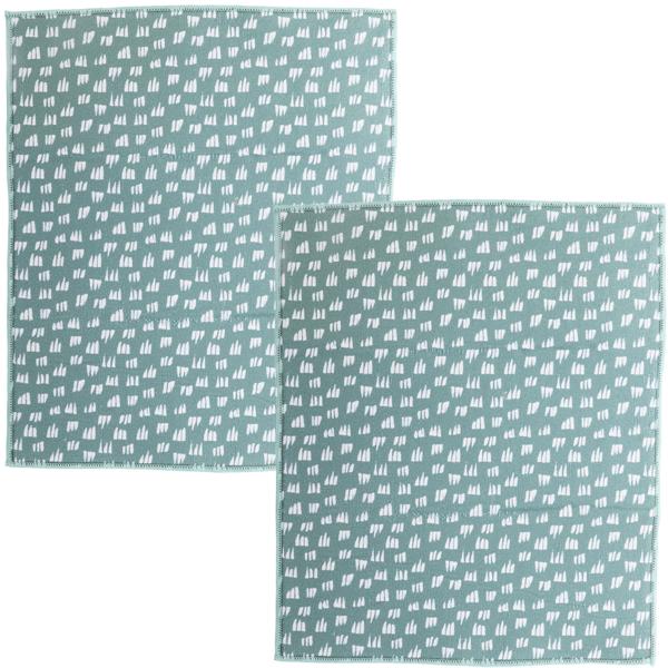 2er-Set Saugstarke Mikrofaser-Abtropfmatte, grün, 40 x 48 cm, schnell trocknend & schützt Ihre Arbeitsfläche, ideal für Geschirr, Gläser & Töpfe