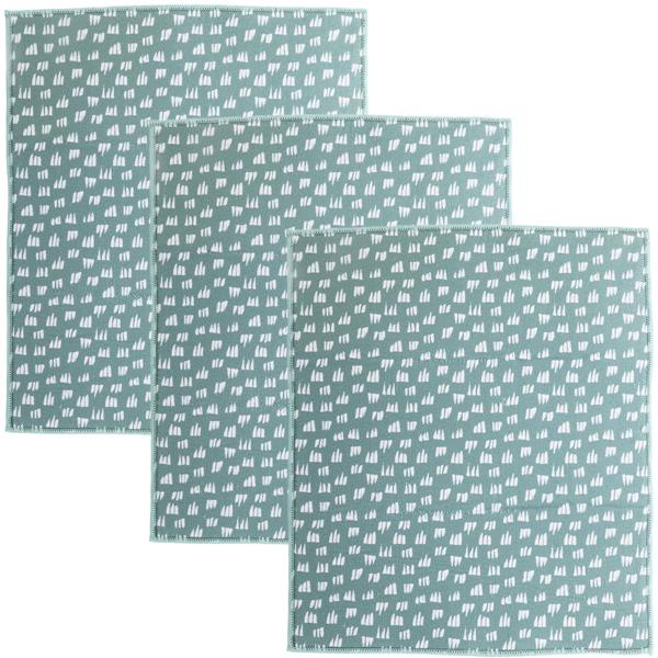 3er-Set Saugstarke Mikrofaser-Abtropfmatte, grün, 40 x 48 cm, schnell trocknend & schützt Ihre Arbeitsfläche, ideal für Geschirr, Gläser & Töpfe