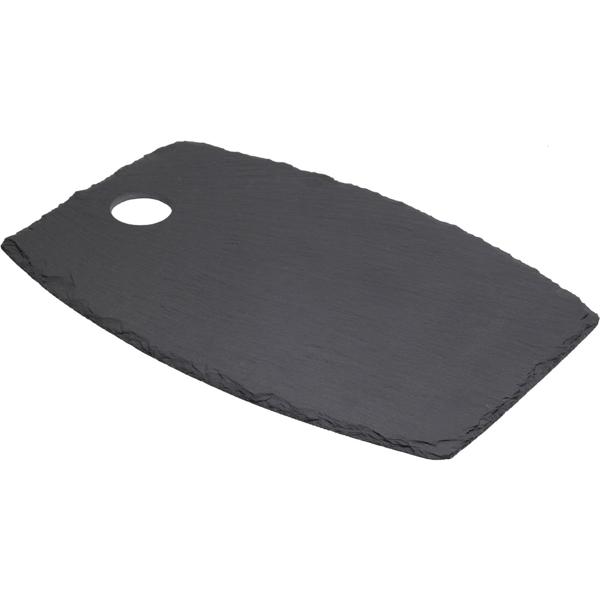 Serviertablett Schieferplatte - Modernes Servieren für Feste & exklusive Tischdeko - Robust, langlebig, 34x23x0,5cm - Vielseitig nutzbar für Speisen & Deko