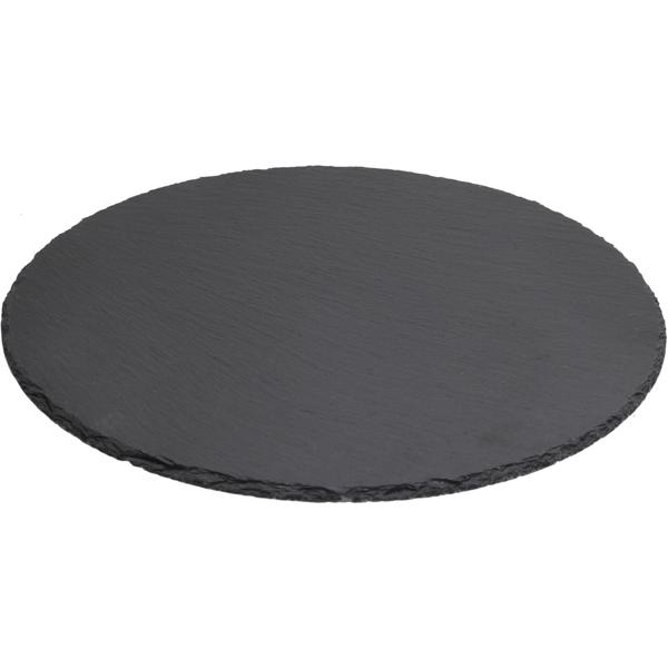 4er-Set Serviertablett, Schieferplatte, Ø 28 cm