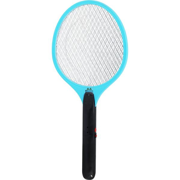 Effektive elektrische Fliegenklatsche mit Akku, per USB wiederaufladbar (blau-schwarz) - Vernichtet Fliegen, Mücken & Insekten schnell & sicher