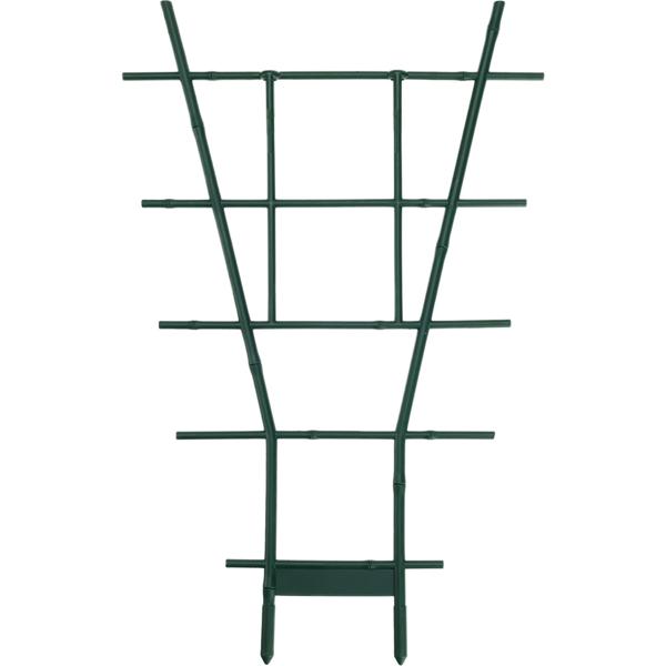 Stabiles Fächerspalier Pflanzgitter, grün, 38 x 24 cm, wetterfest, dekorativ & stabil für Kletterpflanzen, Garten & Balkon, langlebig