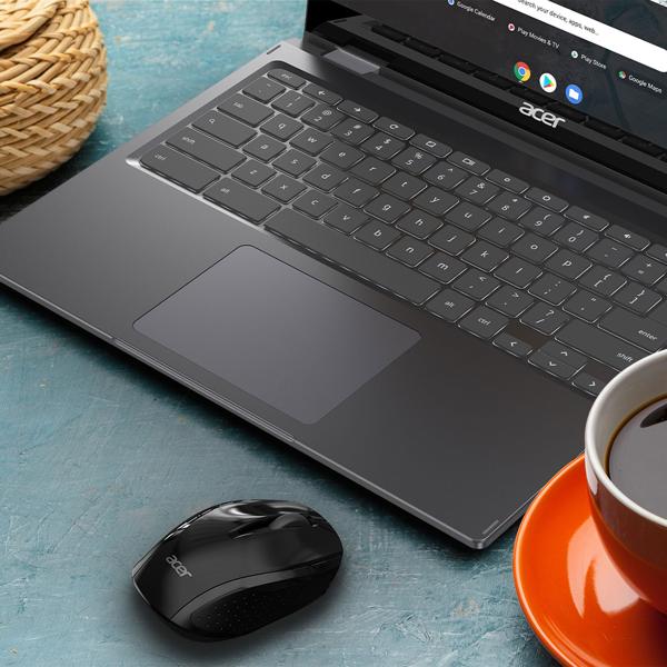 Acer Optische Funkmaus - Kabellose 1600 dpi für Laptop & PC - Plug & Play USB Nano Empfänger - Schwarz - Ideal für Büro & Reisen