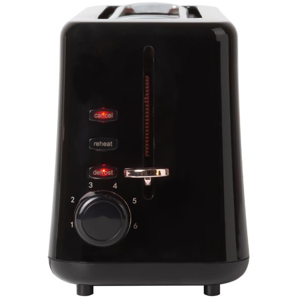 Stylischer Langschlitztoaster schwarz-roségold (980W) - 6 präzise Röststufen plus Aufwärm- & Auftaufunktion für perfekten Toast-Genuss jeden Tag