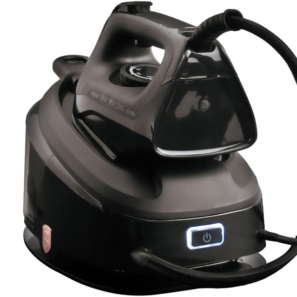 Leistungsstarke Dampfbügelstation, 5 Bar, 2200W, schwarz – Keramik Bügelsohle, Anti-Kalk, Selbstreinigung, schnelles & effektives Bügeln