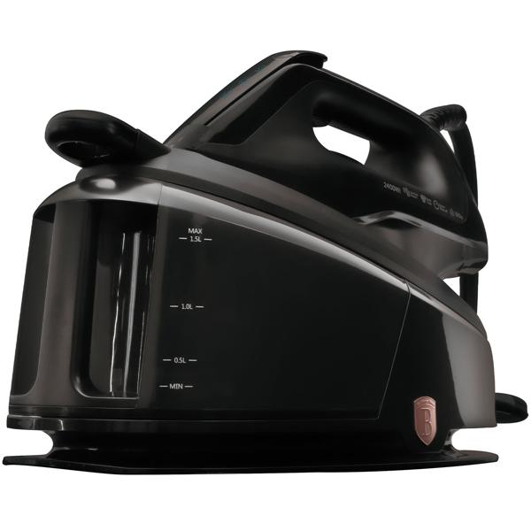 Leistungsstarke Dampfbügelstation, 5 Bar, 2200W, schwarz – Keramik Bügelsohle, Anti-Kalk, Selbstreinigung, schnelles & effektives Bügeln