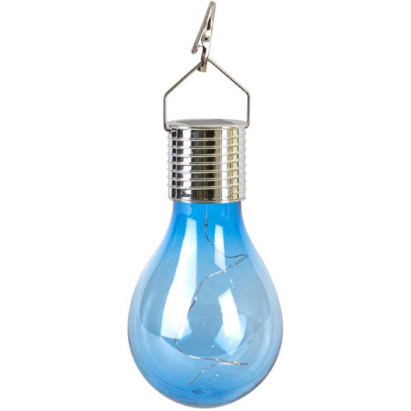 Solar LED Lampe in Glühbirnen Form, 8er-Set, bunt, Ø 7,5 x H 15 cm, Deko Glühbirne mit Drahtlichterkette für edle Lichteffekte, Partyleuchten