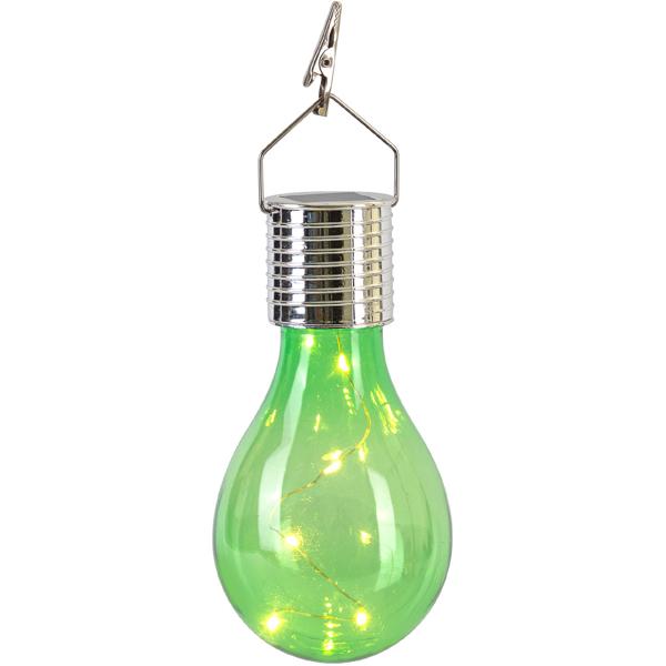 Solar LED Lampe in Glühbirnen Form, 8er-Set, bunt, Ø 7,5 x H 15 cm, Deko Glühbirne mit Drahtlichterkette für edle Lichteffekte, Partyleuchten