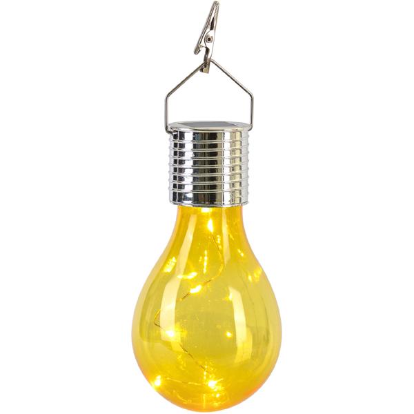 Solar LED Lampe in Glühbirnen Form, 8er-Set, bunt, Ø 7,5 x H 15 cm, Deko Glühbirne mit Drahtlichterkette für edle Lichteffekte, Partyleuchten
