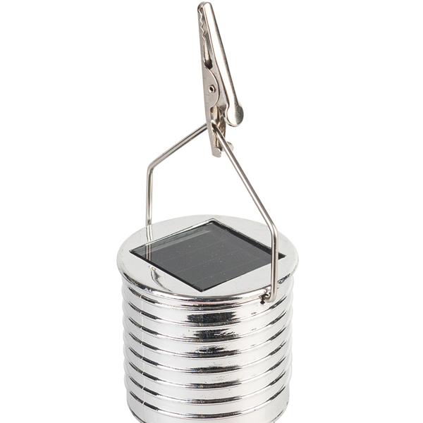 Solar-LED-Lampe in Glühbirnen-Form, 2er-Set, warmweiss, Ø 7,5 x H 15 cm, Deko-Glühbirne mit Drahtlichterkette