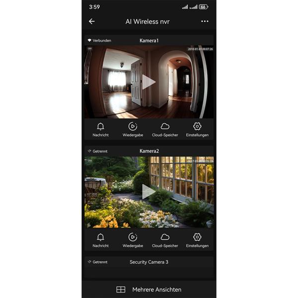 Professionelles Funk-Überwachungssystem mit 4 - 2K Schwenk-Kameras - Helle Nachtsicht, Bewegungsmelder & Live App-Zugriff, IP66 – Schützen Sie Ihr Eigentum