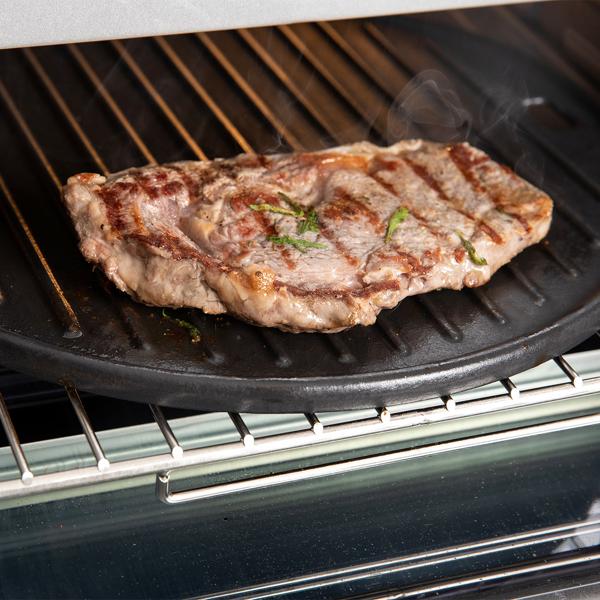 Profi Pizzaofen 400°C elektrisch mit Pizzastein, Air-Fryer & Grillfunktion – 18L Backofen mit 15 Automatikprogrammen, 2000W