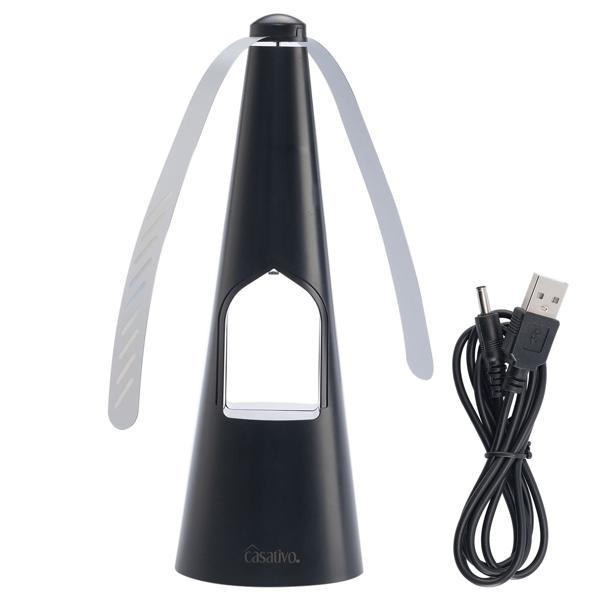 4er-Set 2-Flügel Insektenwedler mit LED-Beleuchtung, Batterie & USB: Sanfte, effektive Fliegenabwehr für Tisch & unterwegs, flexibel beim Essen & Outdoor