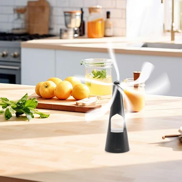 4er-Set 2-Flügel Insektenwedler mit LED-Beleuchtung, Batterie & USB: Sanfte, effektive Fliegenabwehr für Tisch & unterwegs, flexibel beim Essen & Outdoor