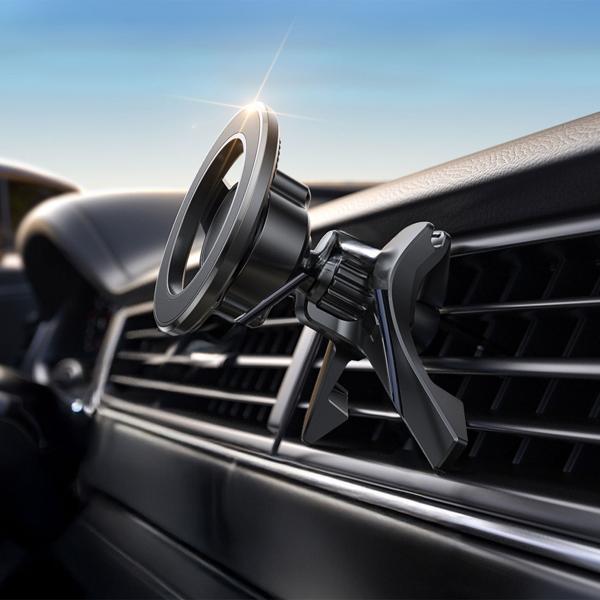 Magnetische Auto Handyhalterung Lüftungsgitter - Rutschfester Halt, 20 N52 Magnete, Kabelmanagement - Kompatibel iPhone 12+ & alle Smartphones