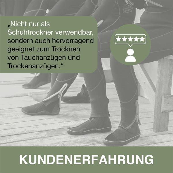 Effizienter elektrischer Schuhtrockner (250W): Schnelltrocknung für 1 Paar Schuhe / Ski Schuhe & Tauchanzüge. Einfache Montage & schonende Trocknung