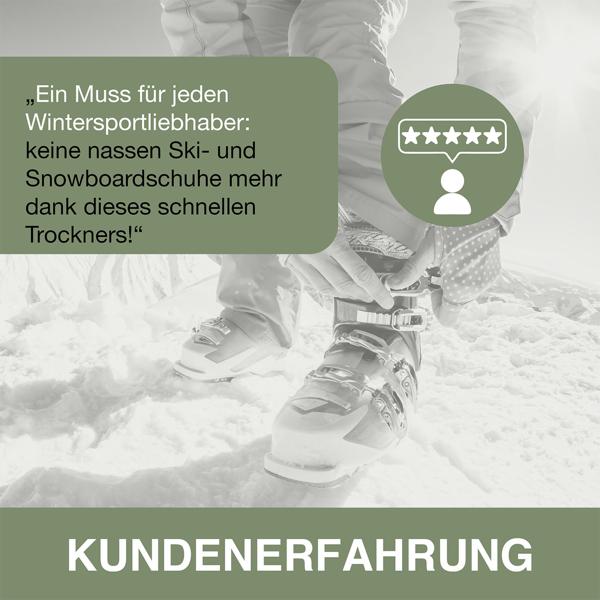 Effizienter elektrischer Schuhtrockner (250W): Schnelltrocknung für 1 Paar Schuhe / Ski Schuhe & Tauchanzüge. Einfache Montage & schonende Trocknung