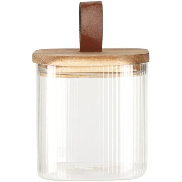4er-Set Stilvolles Vorratsglas 750ml, Borosilikatglas, mit Akazienholz-Deckel, luftdicht, optimale Aufbewahrung für Küche & Haushalt