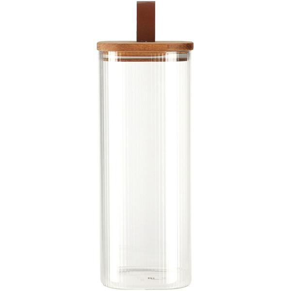 2er-Set Vorratsglas mit Akazienholzdeckel, 1900 ml