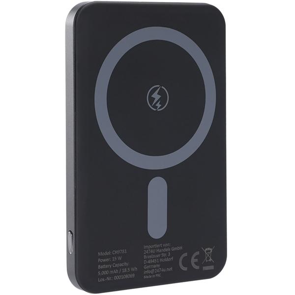 MagSafe Powerbank 5000 mAh, 15W Qi - Hochwertige kompakte Wireless Power Bank – Schnelles Laden Quick Charge für iPhone & Android – Mobiler Power-Boost