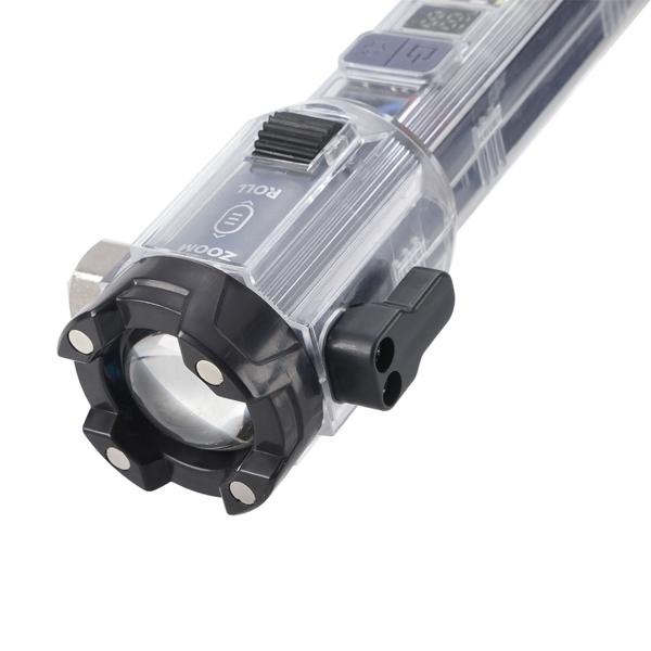 Leistungsstarke Akku-Taschenlampe mit Notfallhammer, Gurtschneider & Powerbank - Ihr zuverlässiger Begleiter für Auto, Camping & Notfälle