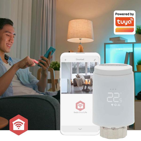 Energieeffizientes Heizkörperthermostat, weiss, LED Display - smart mit APP und Zigbee - Bequeme Temperaturregelung und Energieeinsparung