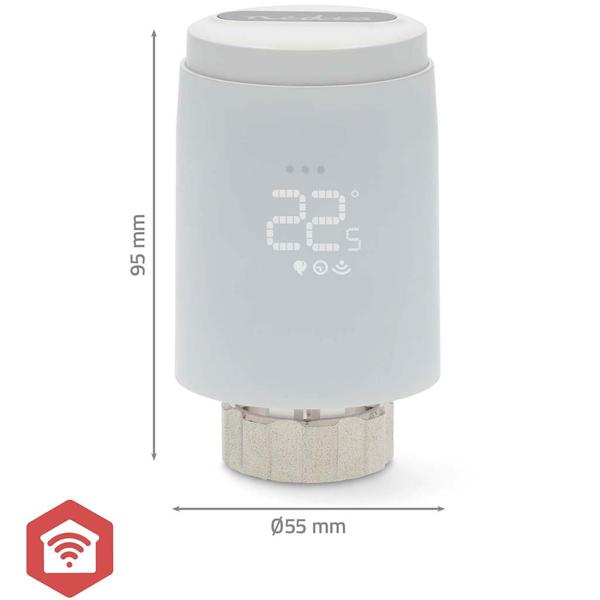 Energieeffizientes Heizkörperthermostat, weiss, LED Display - smart mit APP und Zigbee - Bequeme Temperaturregelung und Energieeinsparung